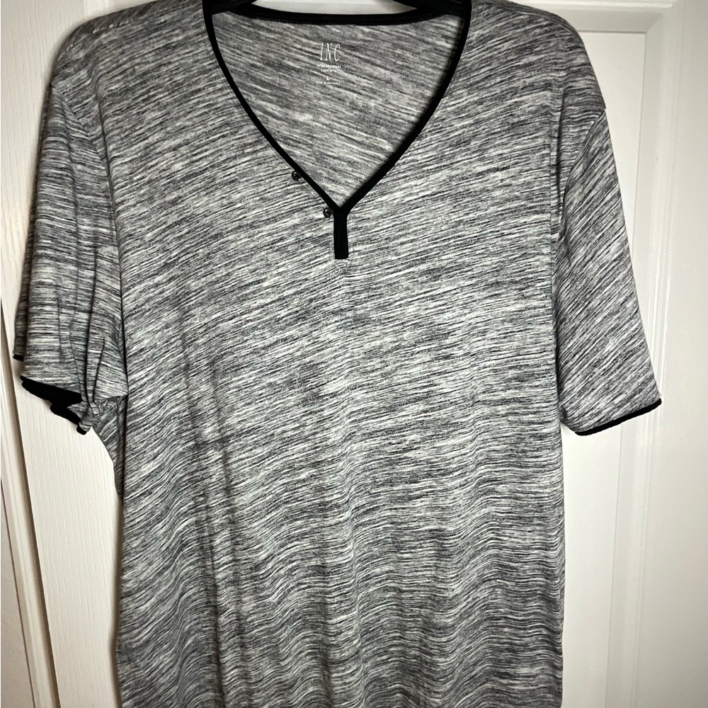 INC International Concepts Gray Short Sleeve Tee Men’s Size L